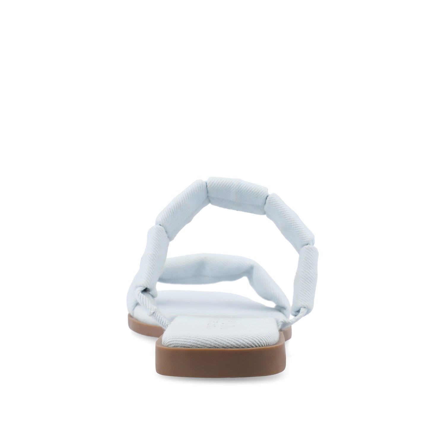 PEGIE SLIDE-ON SANDALS IN VEGAN LEATHER - Light Denim