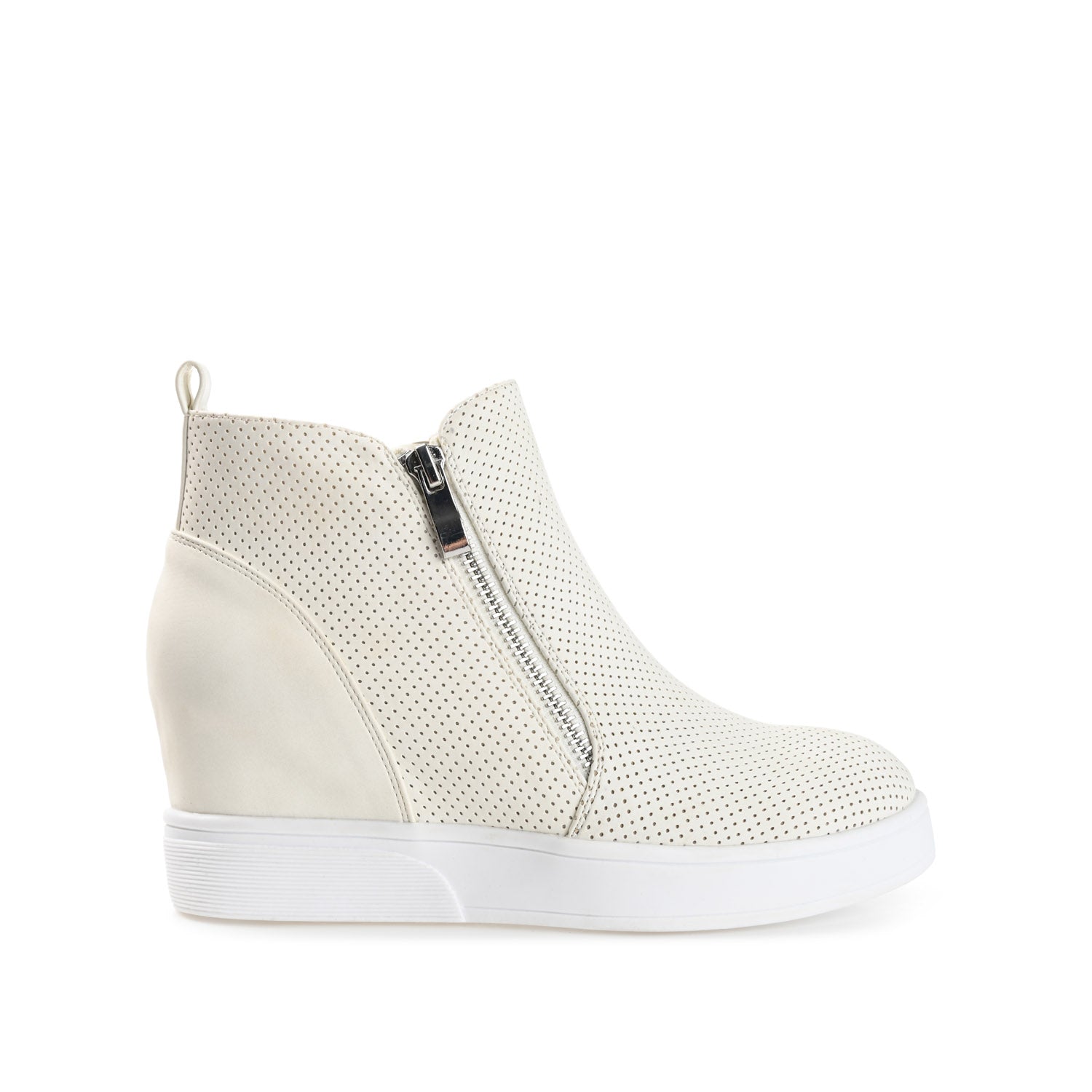 PENNELOPE WEDGE SNEAKERS IN VEGAN LEATHER - Ivory