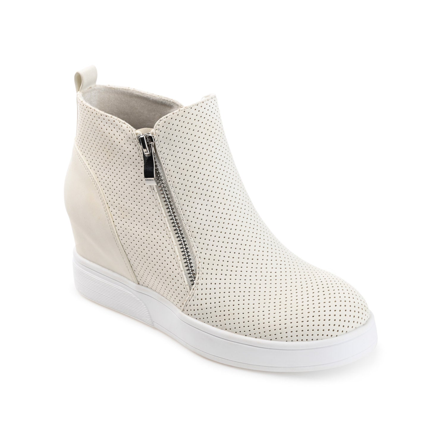 PENNELOPE WEDGE SNEAKERS IN VEGAN LEATHER - Ivory