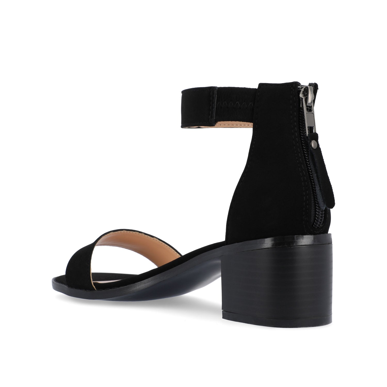 PERCY STRAPPY HEELS IN VEGAN LEATHER - Black