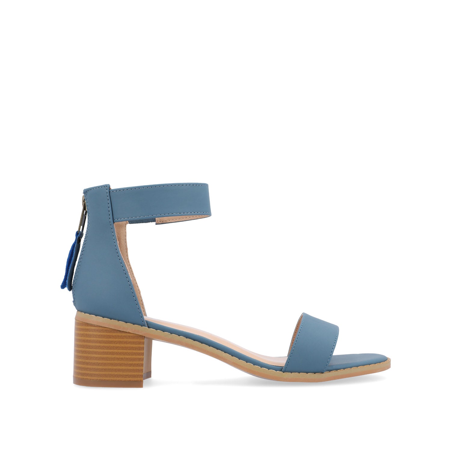 PERCY STRAPPY HEELS IN VEGAN LEATHER - Blue
