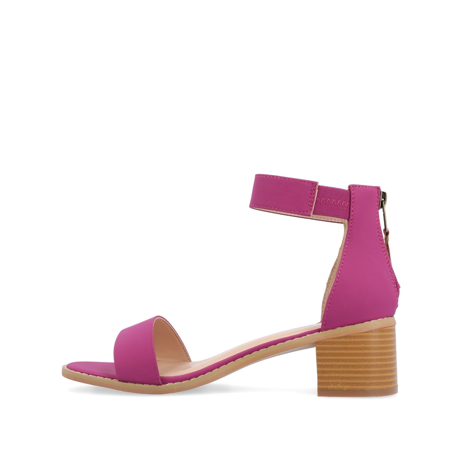 PERCY STRAPPY HEELS IN VEGAN LEATHER - Plum