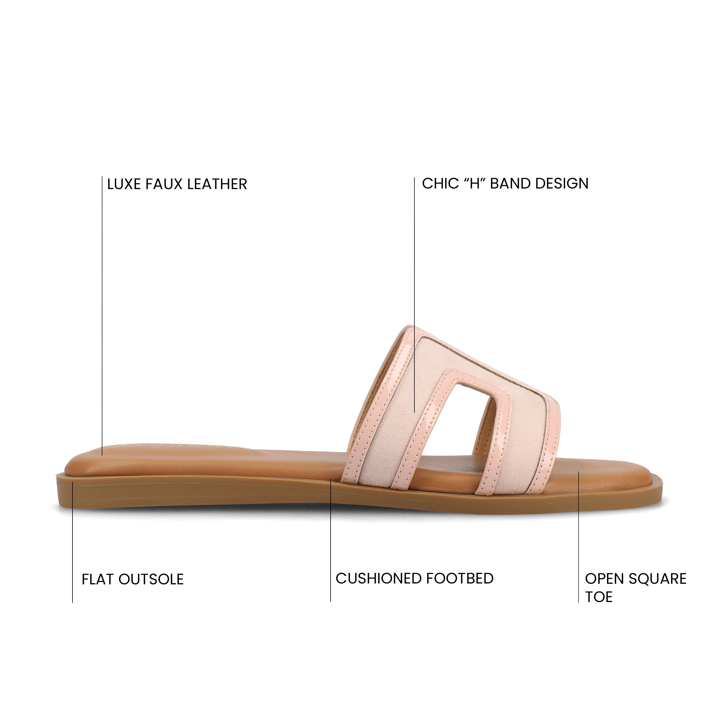PRIMAH FLAT SANDALS - Pink