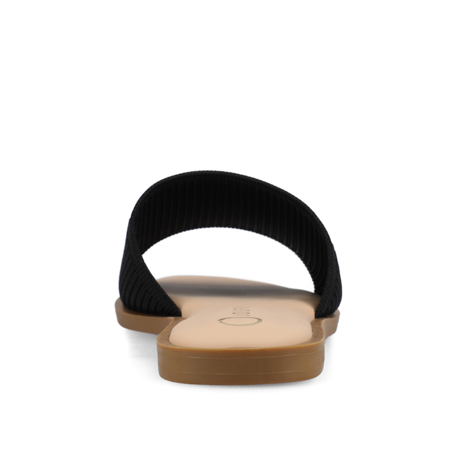 PRISILLA SLIDE SANDALS IN KNIT FABRIC - Black