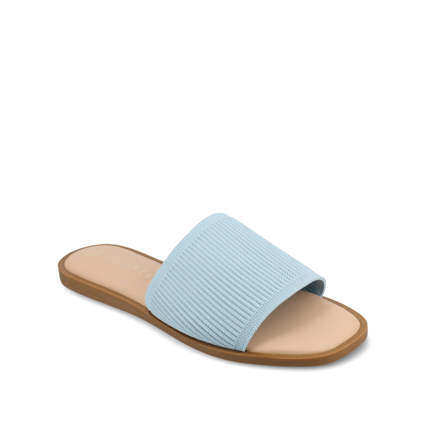 PRISILLA SLIDE SANDALS IN KNIT FABRIC IN WIDE - Blue