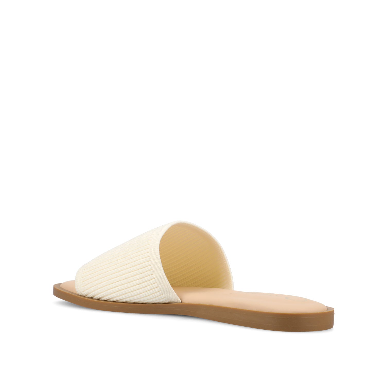 PRISILLA SLIDE SANDALS IN KNIT FABRIC - Bone