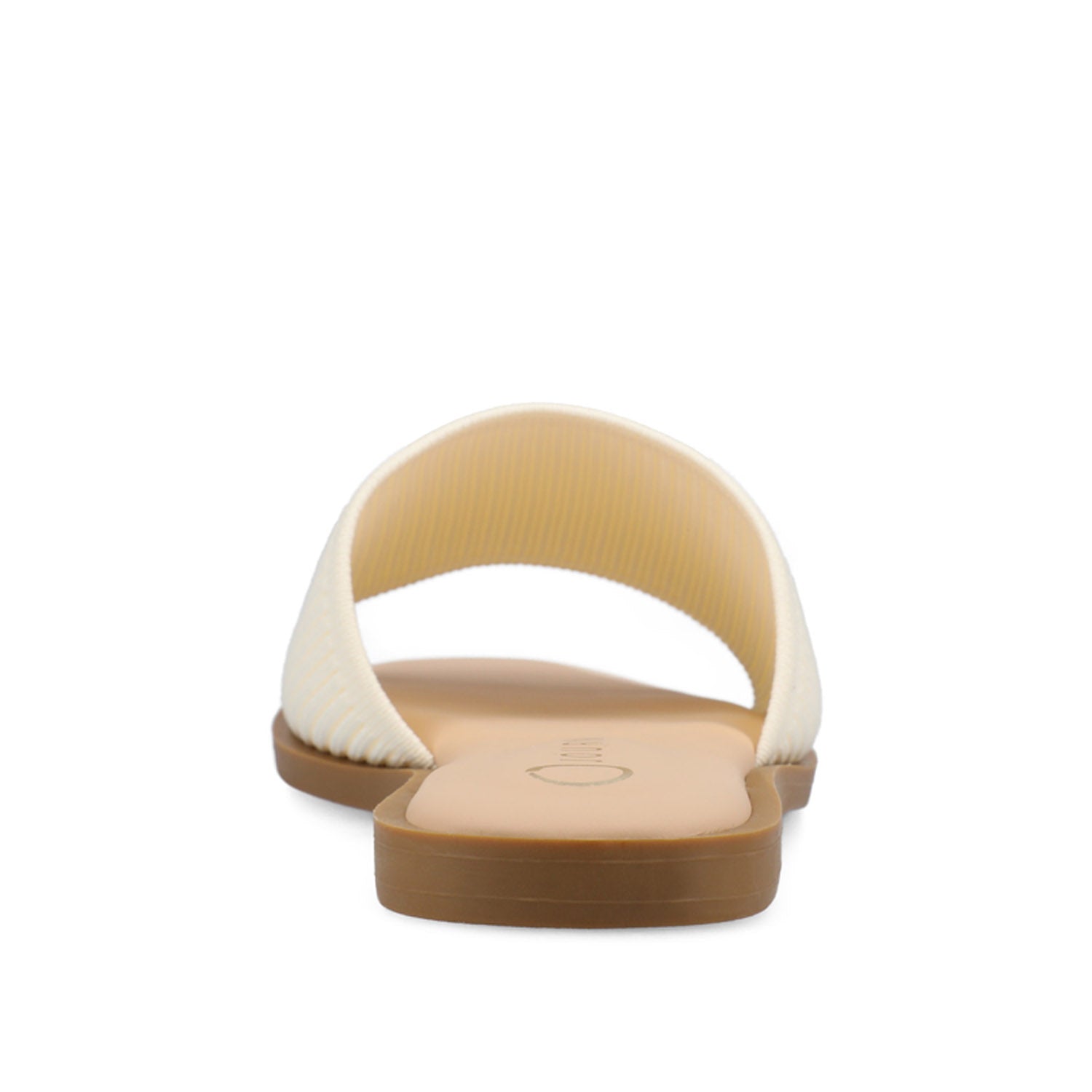 PRISILLA SLIDE SANDALS IN KNIT FABRIC - Bone