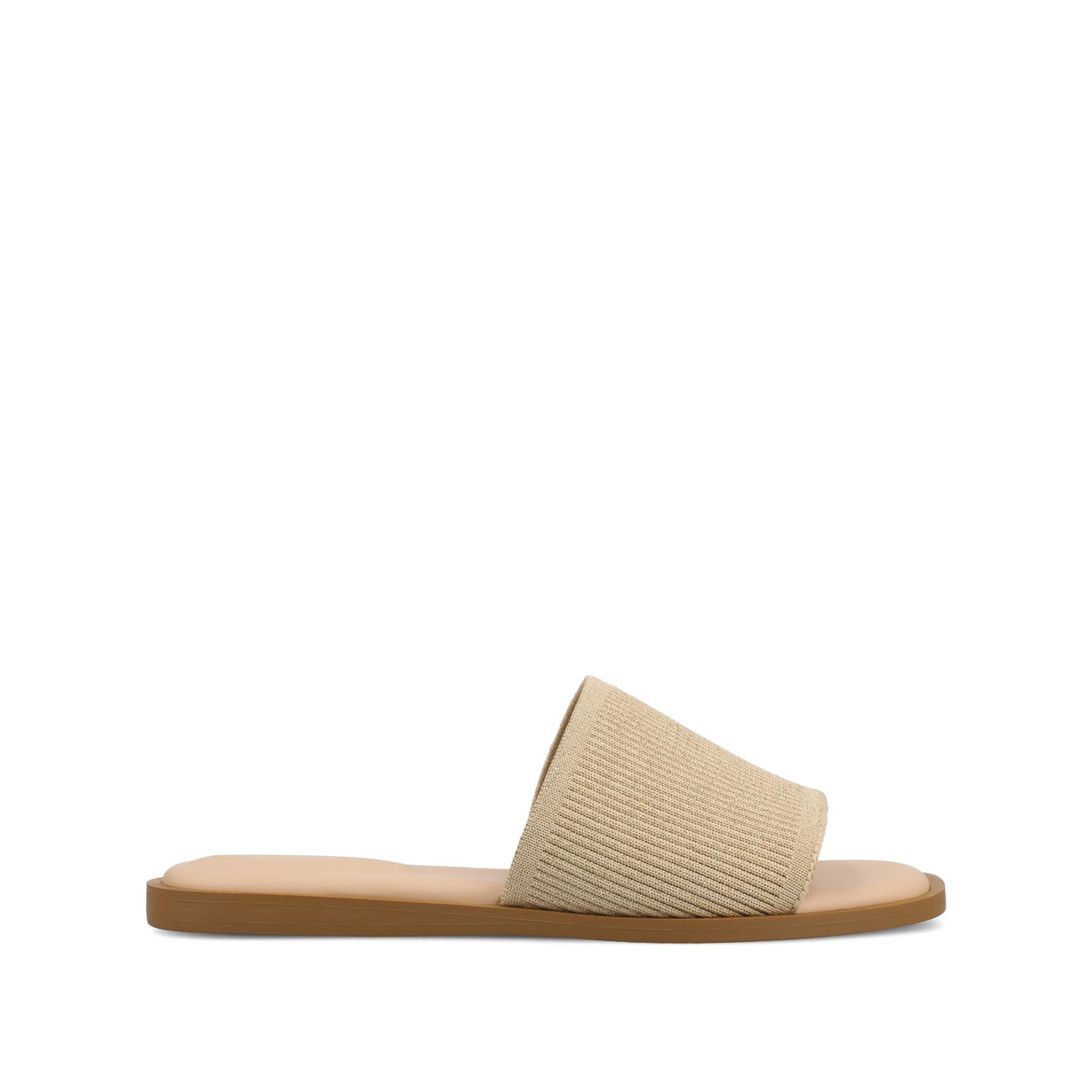 PRISILLA SLIDE SANDALS IN STATEMENT IN WIDE - Champagne