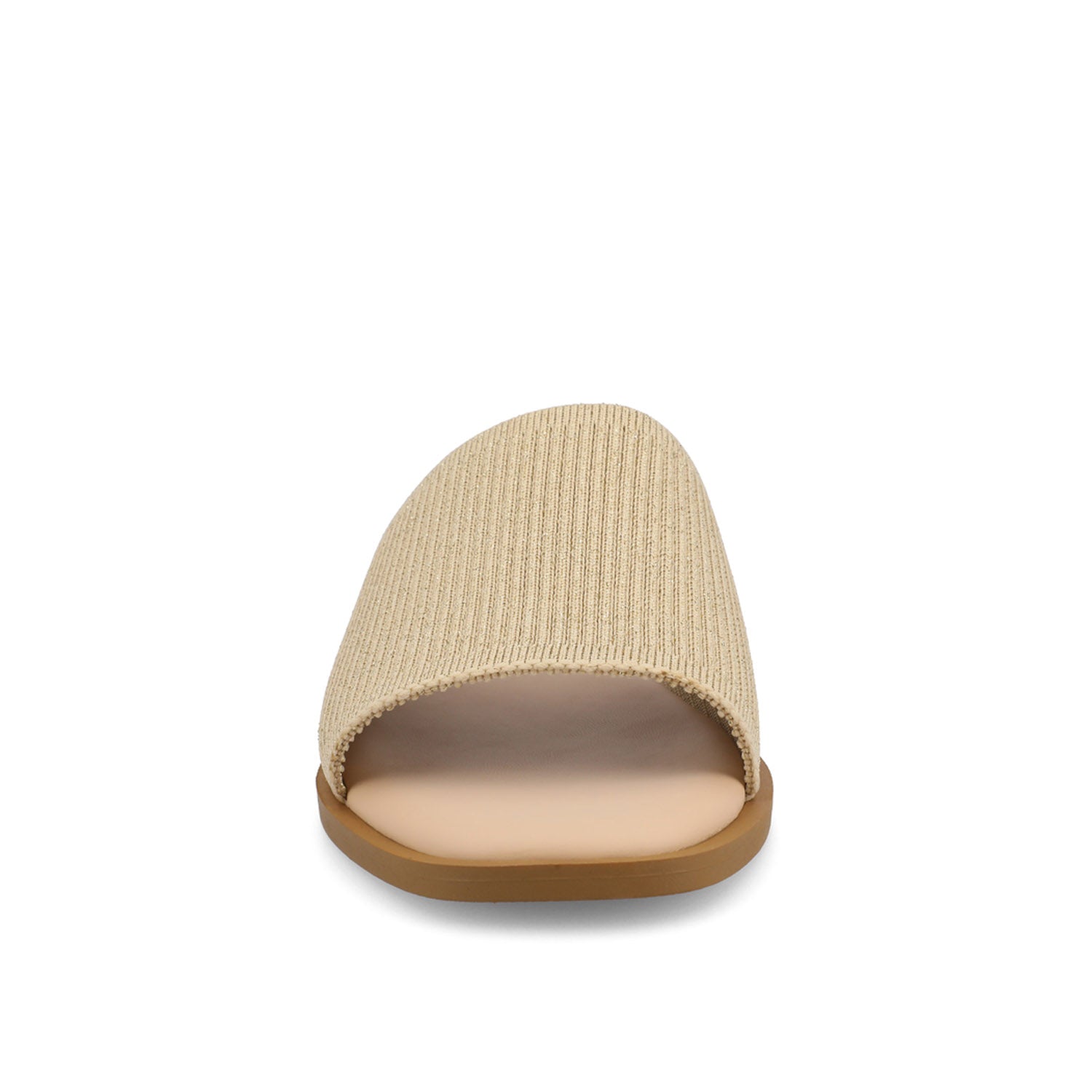 PRISILLA SLIDE SANDALS IN STATEMENT IN WIDE - Champagne