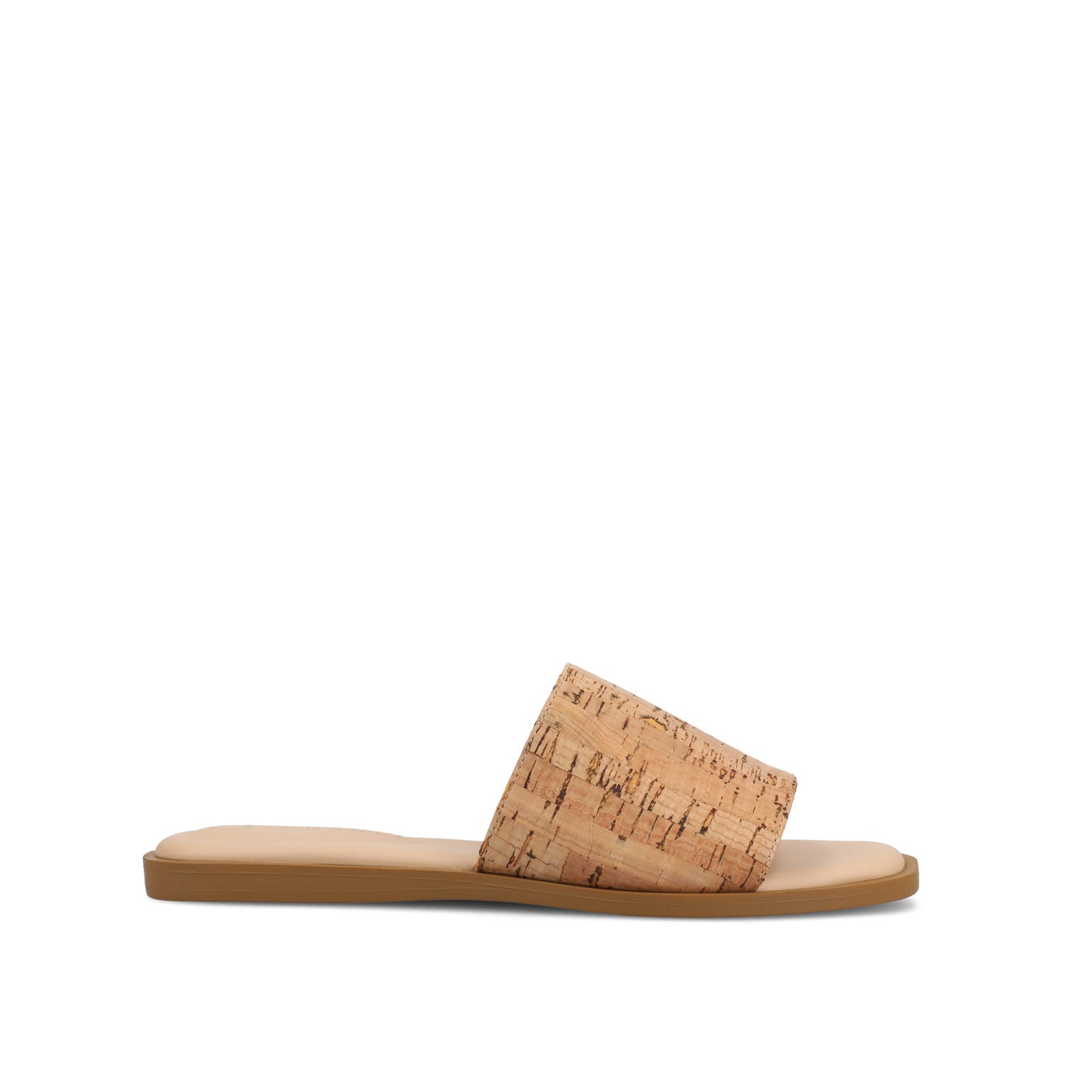 PRISILLA SLIDE SANDALS IN STATEMENT IN WIDE - Cork