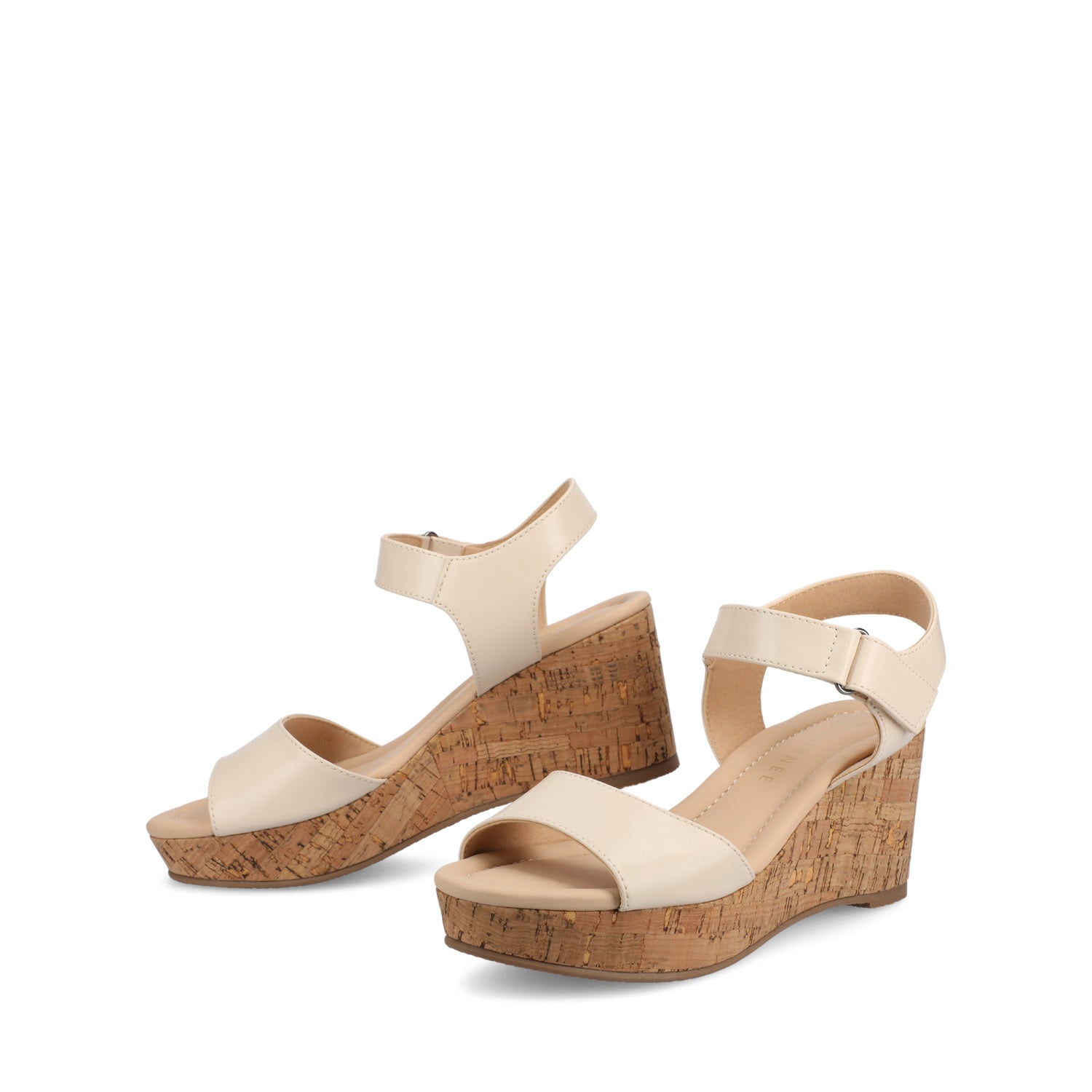 RANAE WEDGE HEELED SANDALS - Bone PU