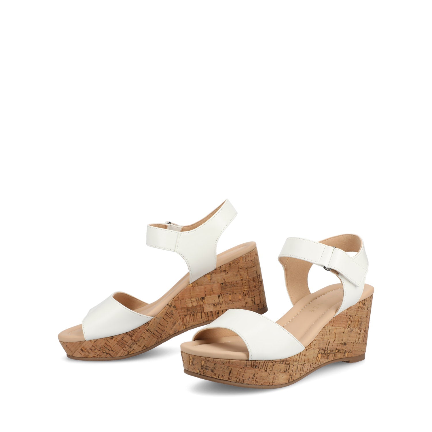 RANAE WEDGE HEELED SANDALS - White PU