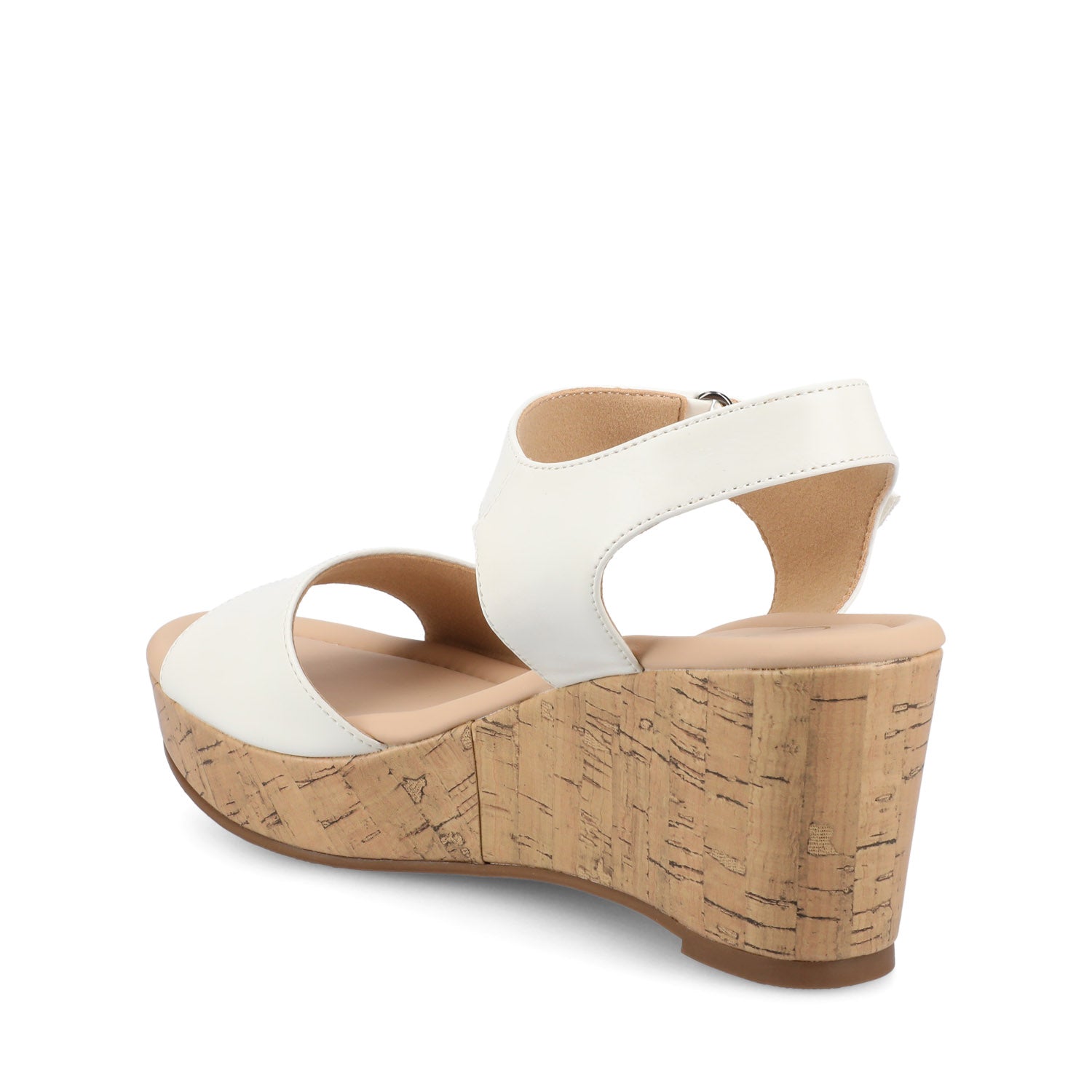 RANAE WEDGE HEELED SANDALS - White PU