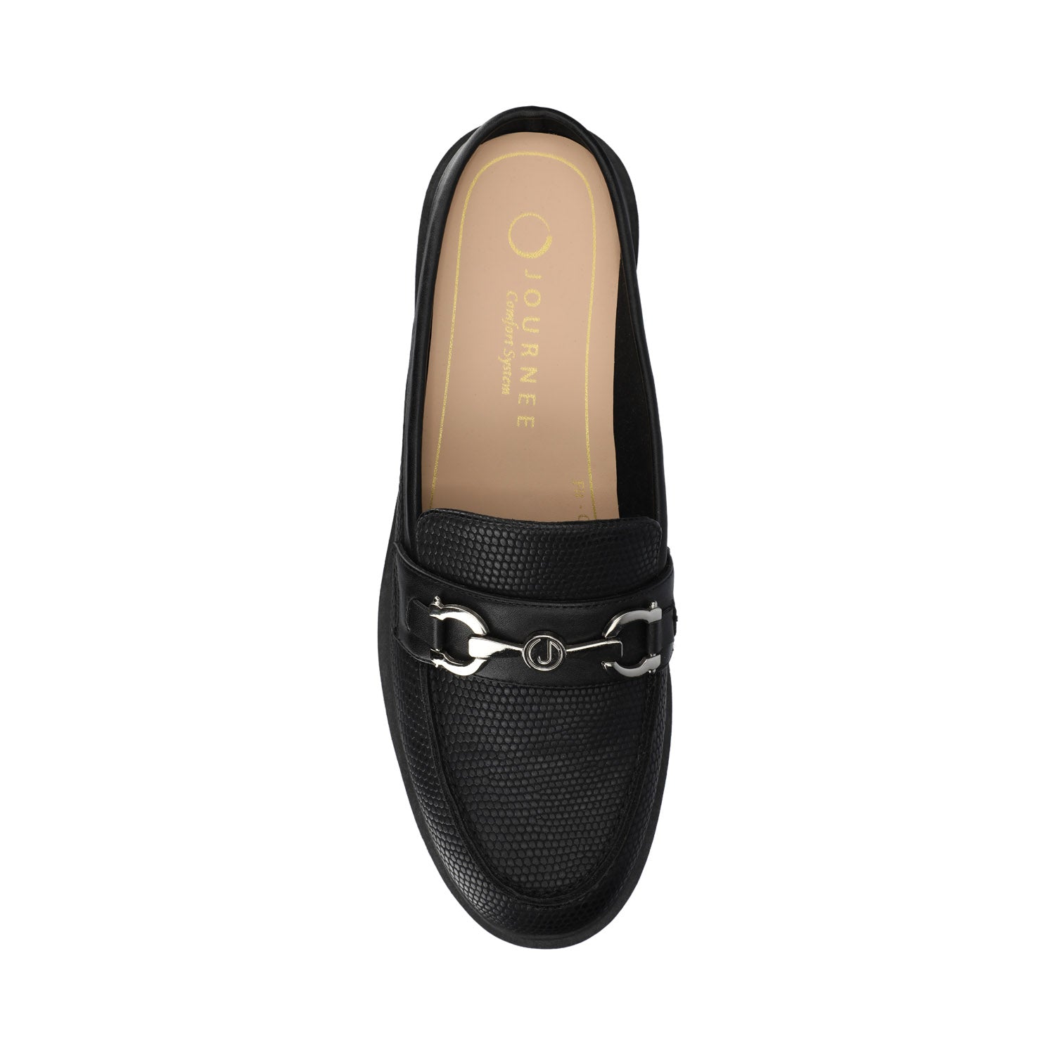RAYLA SLIP ON LOAFERS - Black Lizard