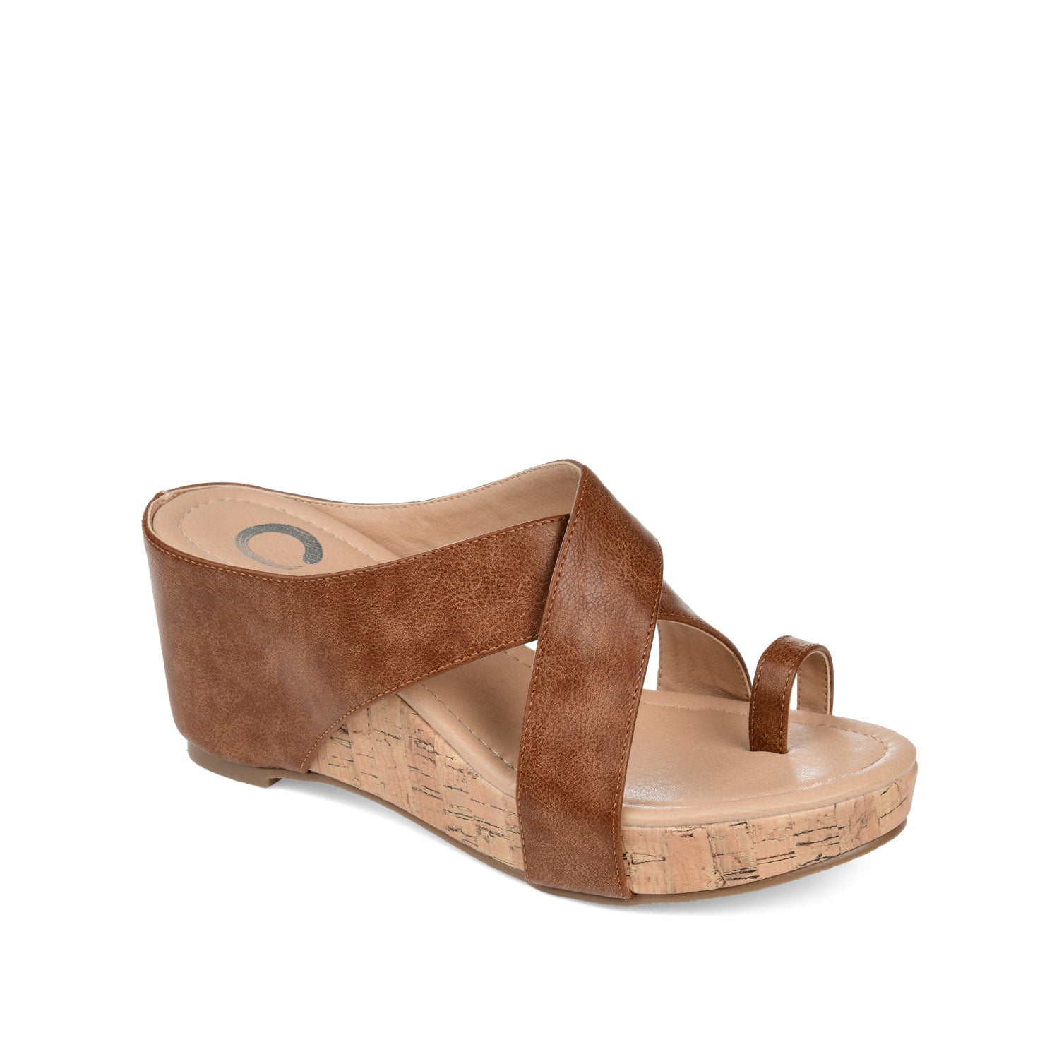 RAYNA WEDGE HEELED SANDAL IN VEGAN LEATHER - Brown