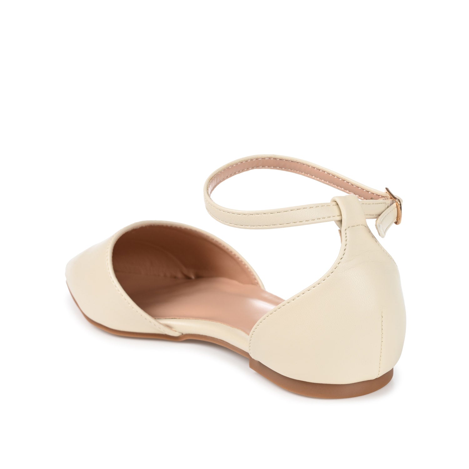 REBA D'ORSAY FLATS IN VEGAN LEATHER - Bone
