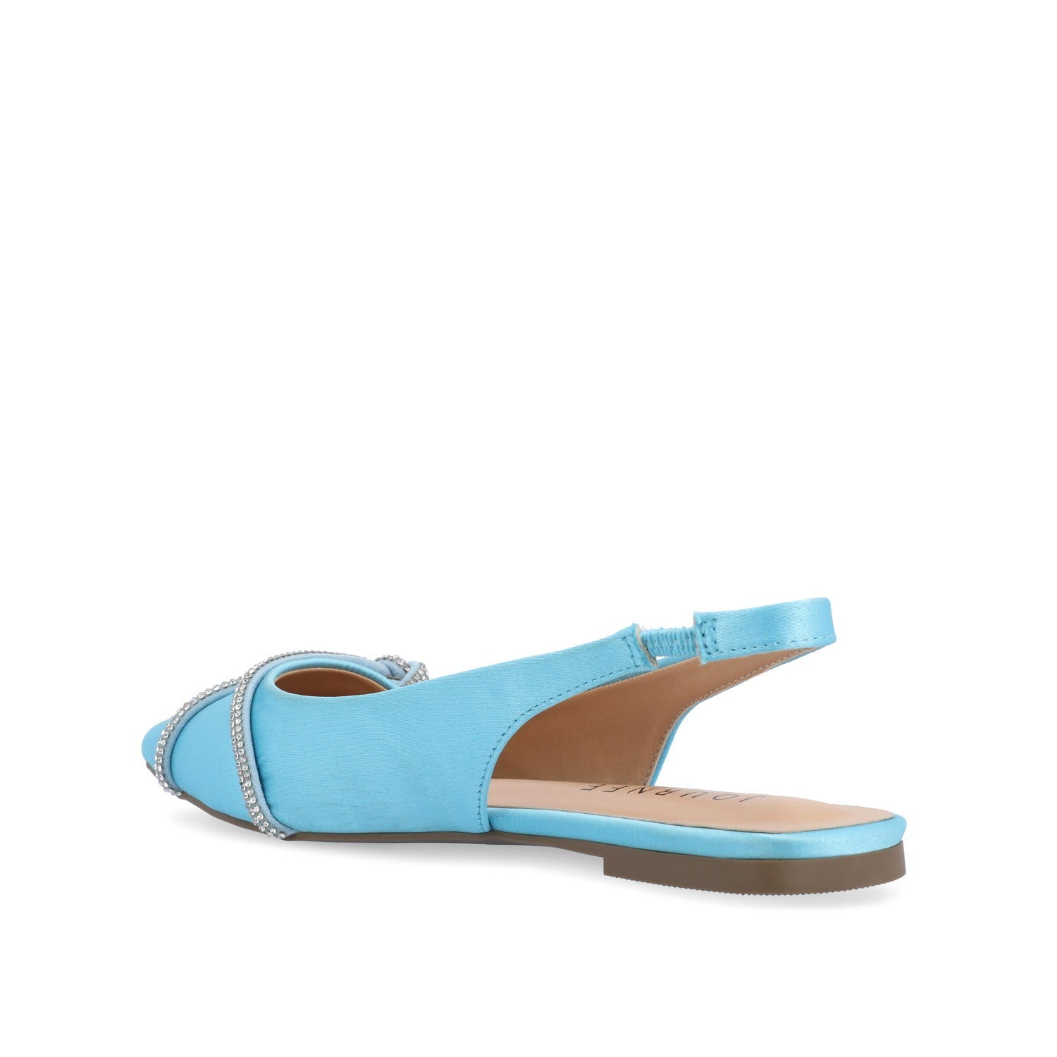 REBBEL FORMAL SLINGBACK FLATS IN SATIN - Blue