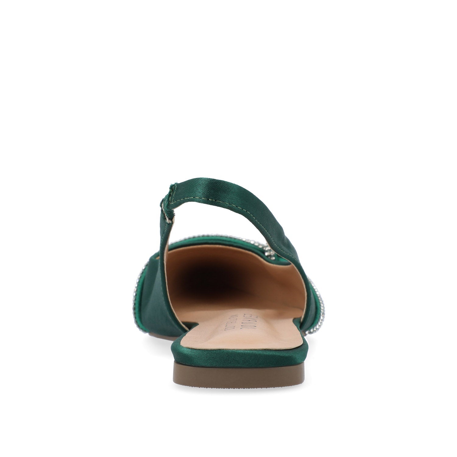 REBBEL FORMAL SLINGBACK FLATS IN SATIN - Green