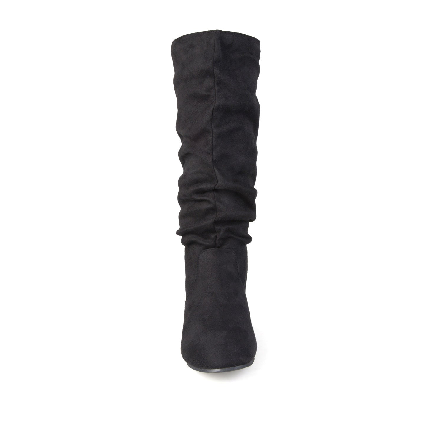 REBECCA KNEE HIGH BOOTS IN FAUX SUEDE - Black