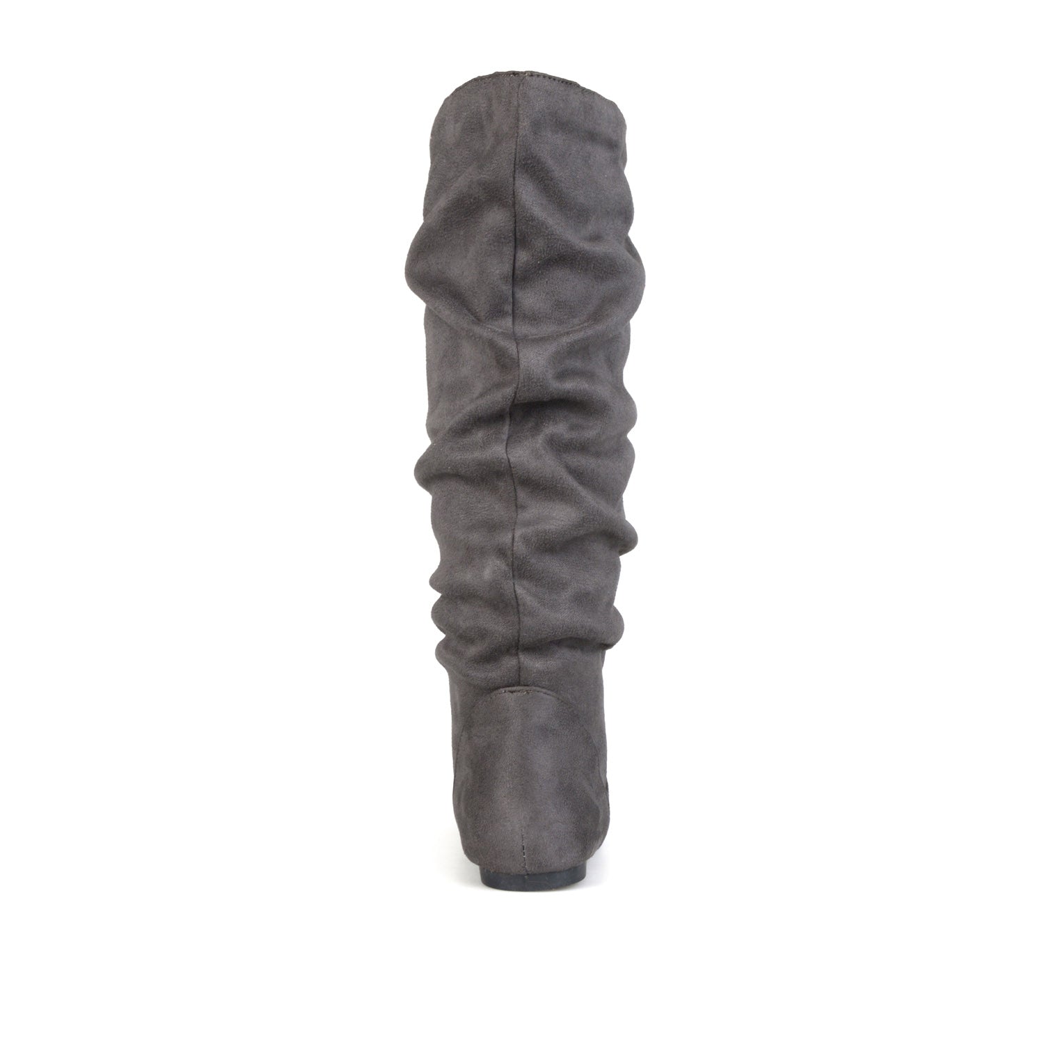 REBECCA KNEE HIGH BOOTS IN FAUX SUEDE - Grey