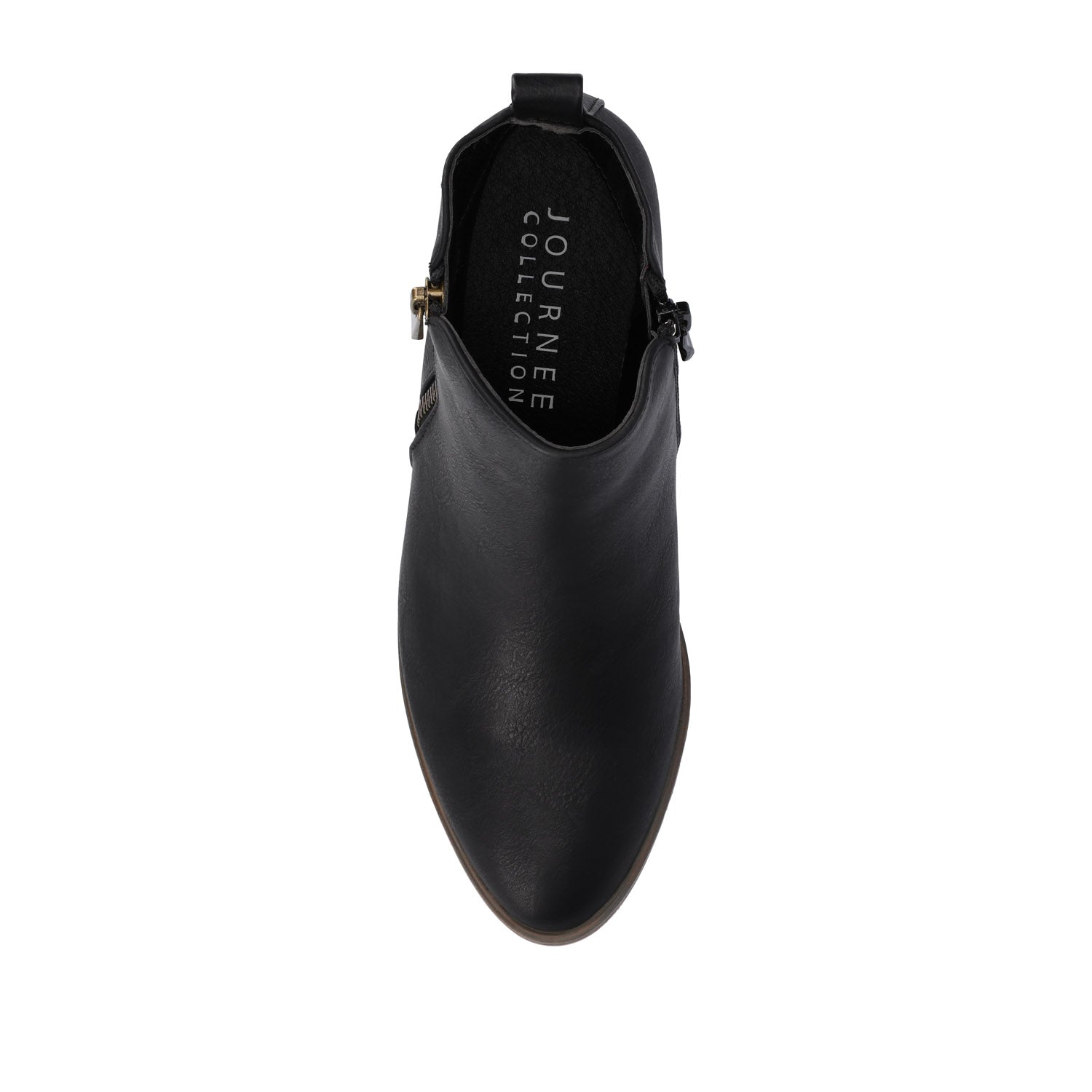 REBEL ZIP-UP BOOTIES IN VEGAN LEATHER - Black