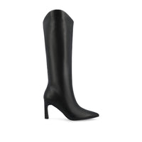 REHELA VEGAN LEATHER KNEE HIGH BOOTS IN WIDE