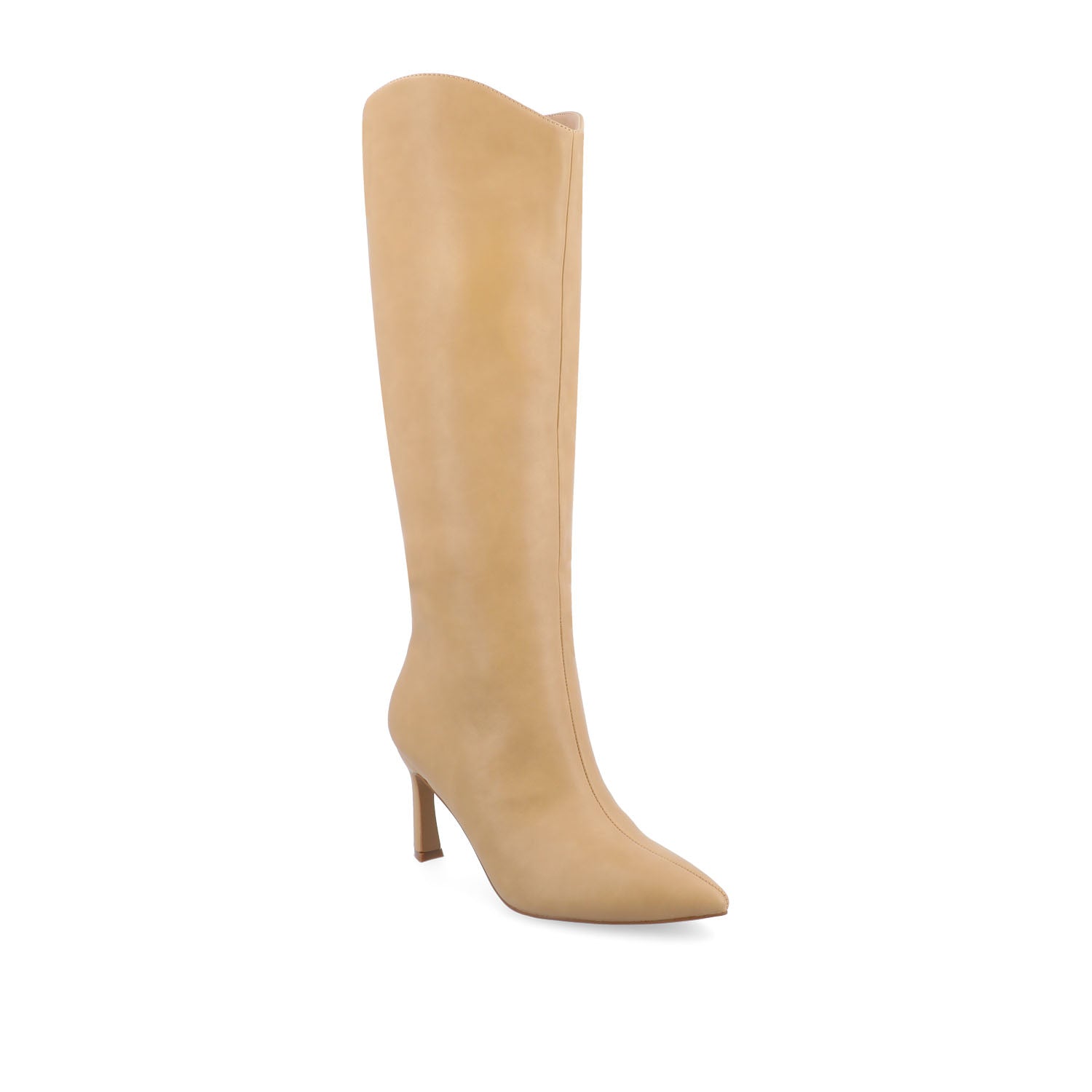 REHELA VEGAN LEATHER KNEE HIGH BOOTS IN WIDE - Tan