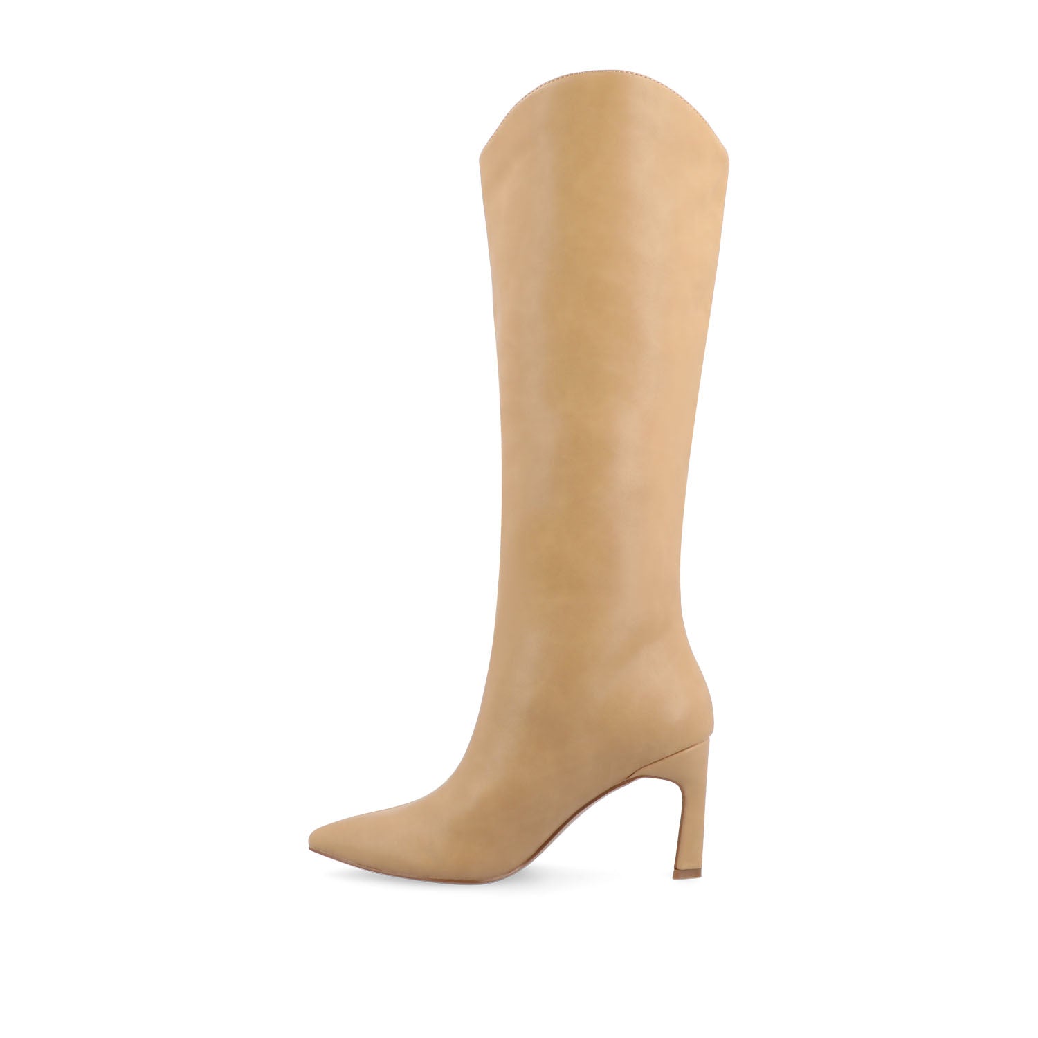 REHELA VEGAN LEATHER KNEE HIGH BOOTS IN WIDE - Tan