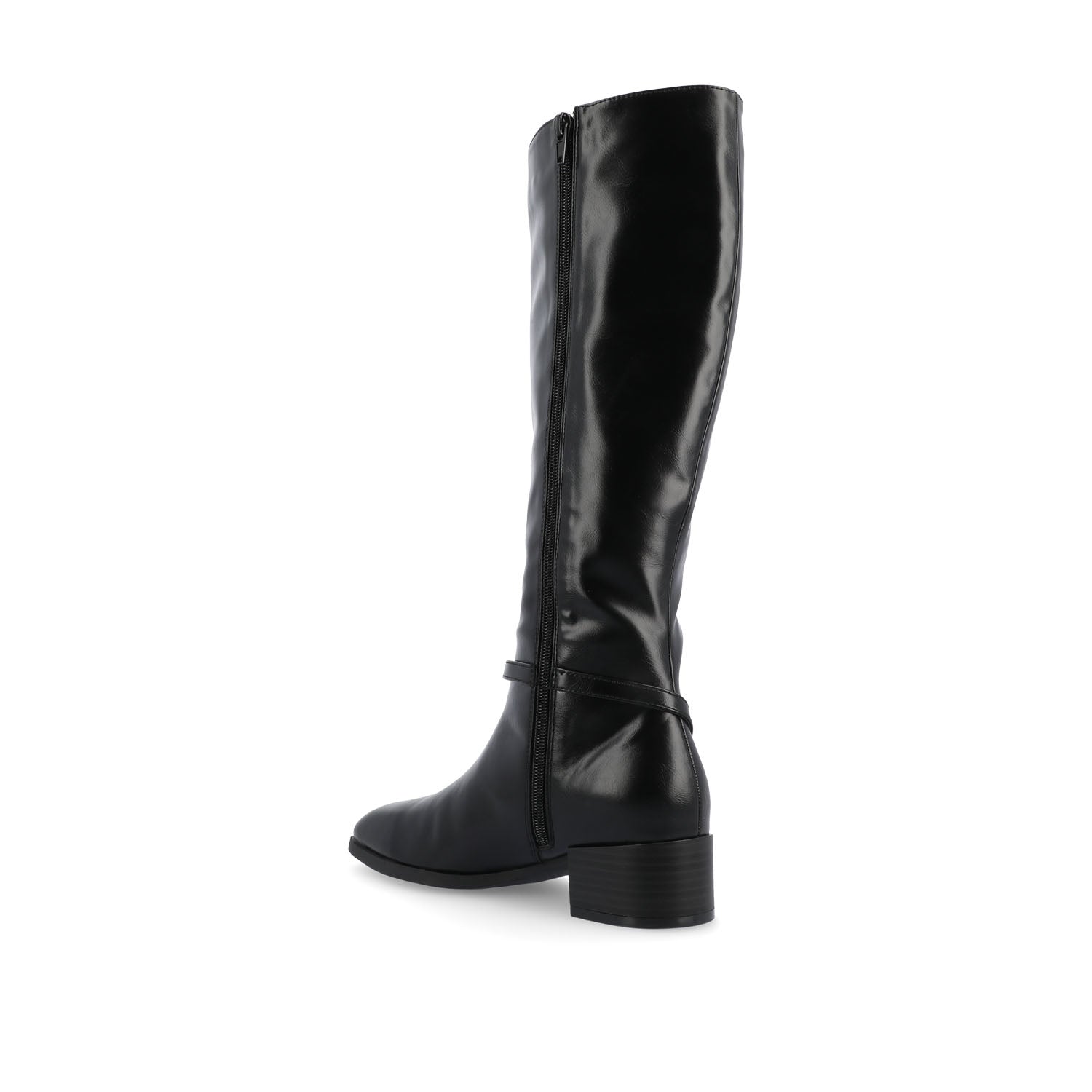 RHIANAH KNEE HIGH BOOTS IN WIDE CALF - Black