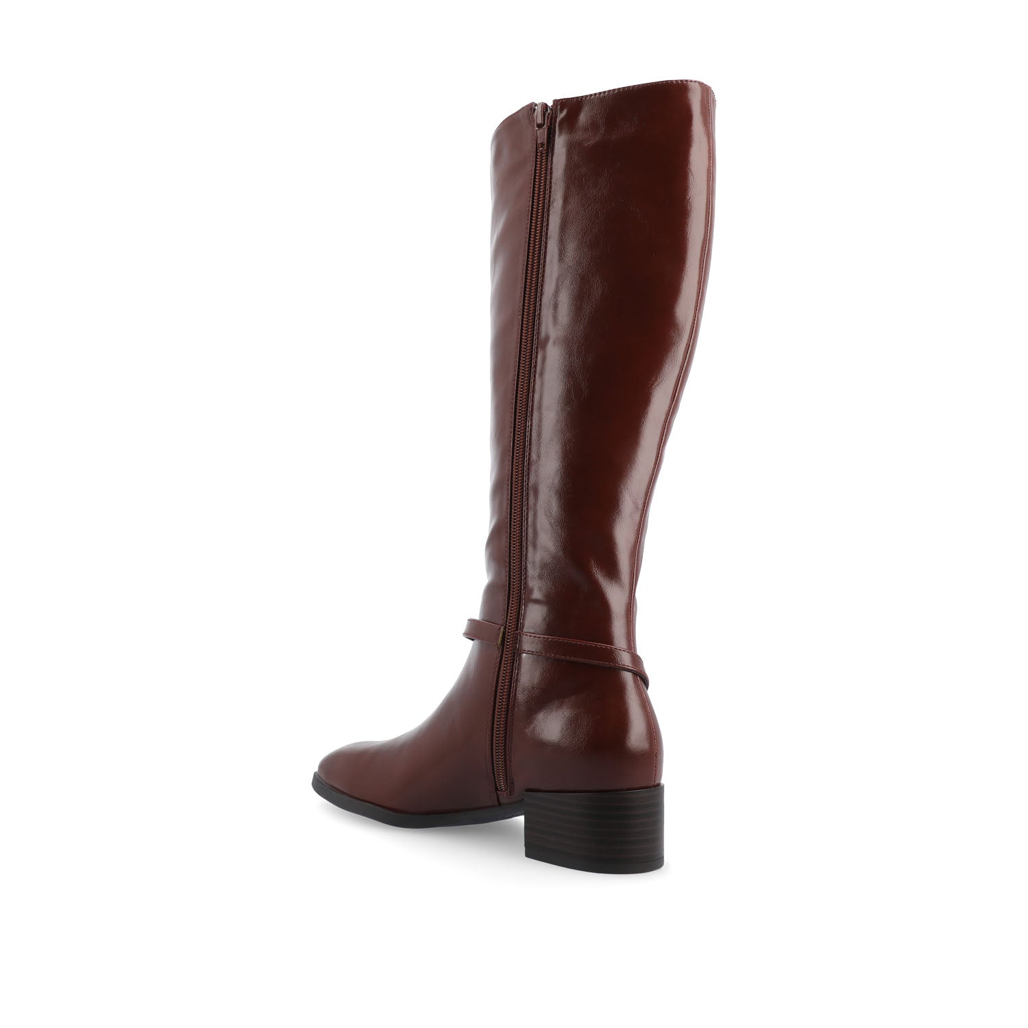 RHIANAH KNEE HIGH BOOTS IN WIDE CALF - Brown
