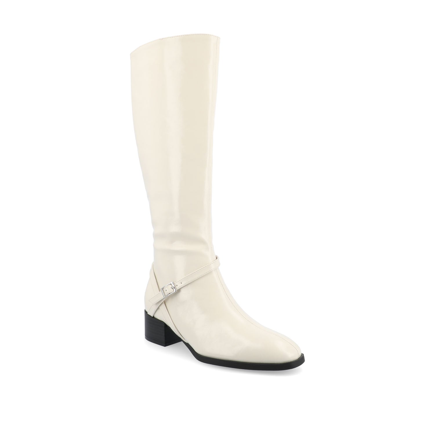 RHIANAH KNEE HIGH BOOTS IN X-WIDE CALF - Ivory