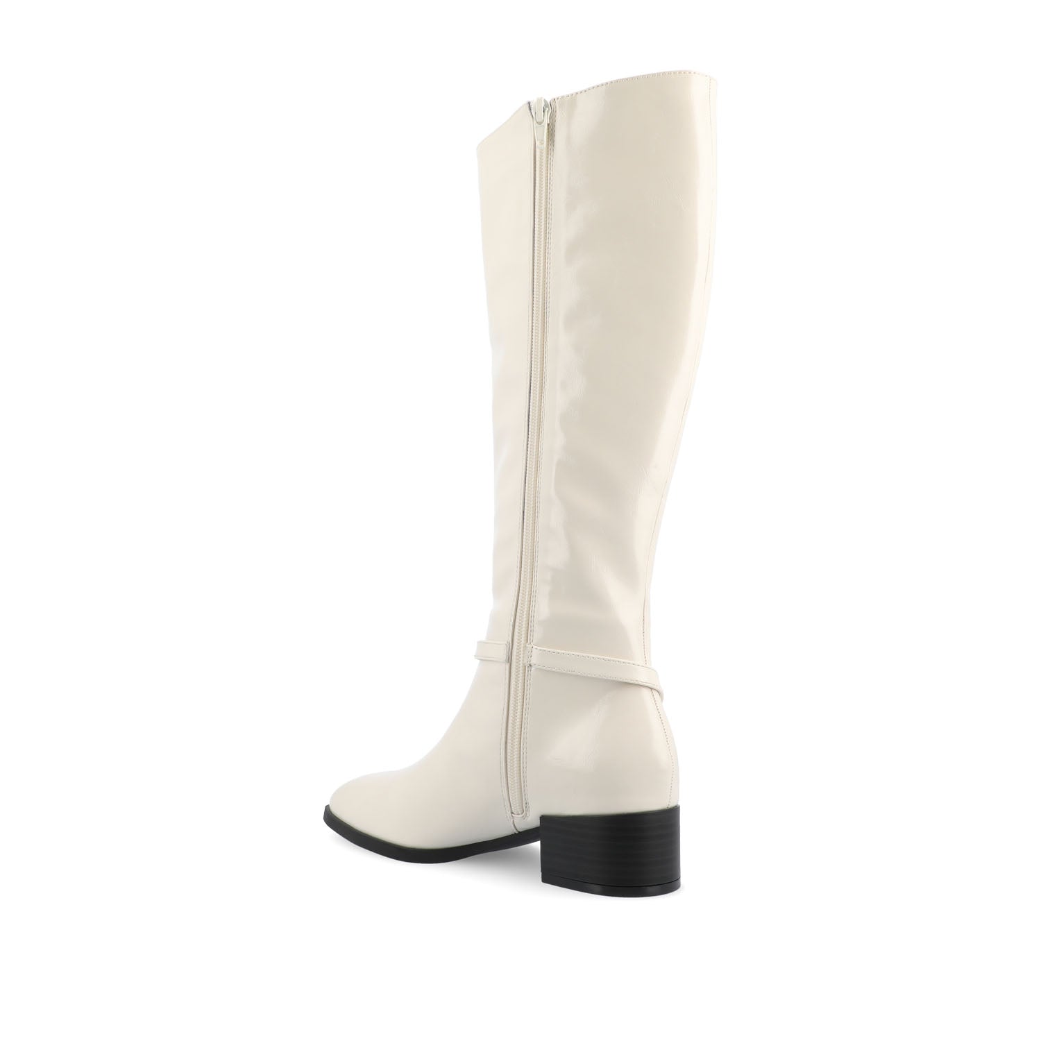 RHIANAH KNEE HIGH BOOTS IN WIDE CALF - Ivory