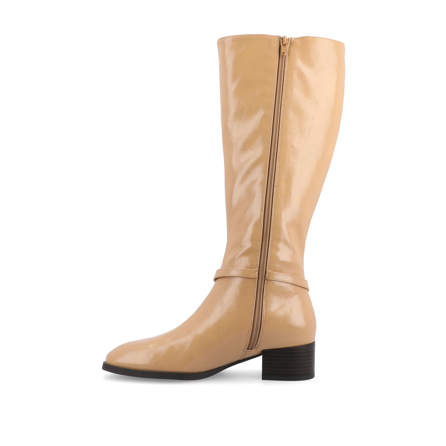 RHIANAH KNEE HIGH BOOTS IN X-WIDE CALF - Tan