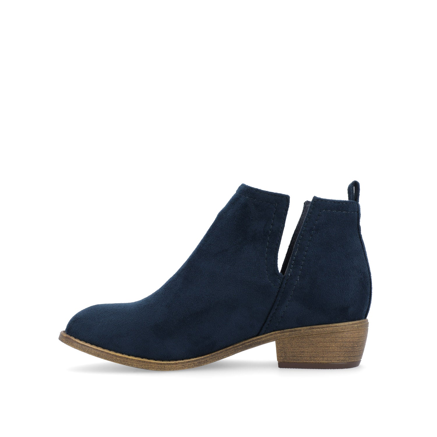 RIMI BLOCK HEELED BOOTIES IN FAUX SUEDE - Blue