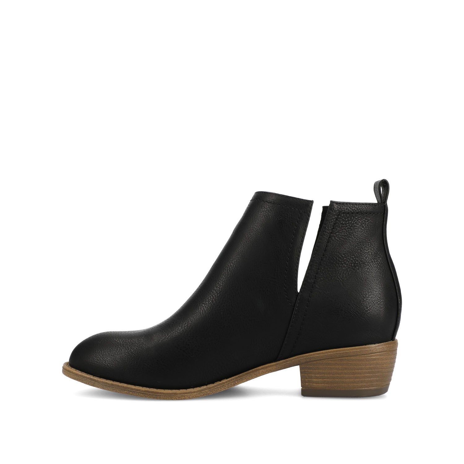 RIMI BLOCK HEELED BOOTIES IN WIDE - Black PU