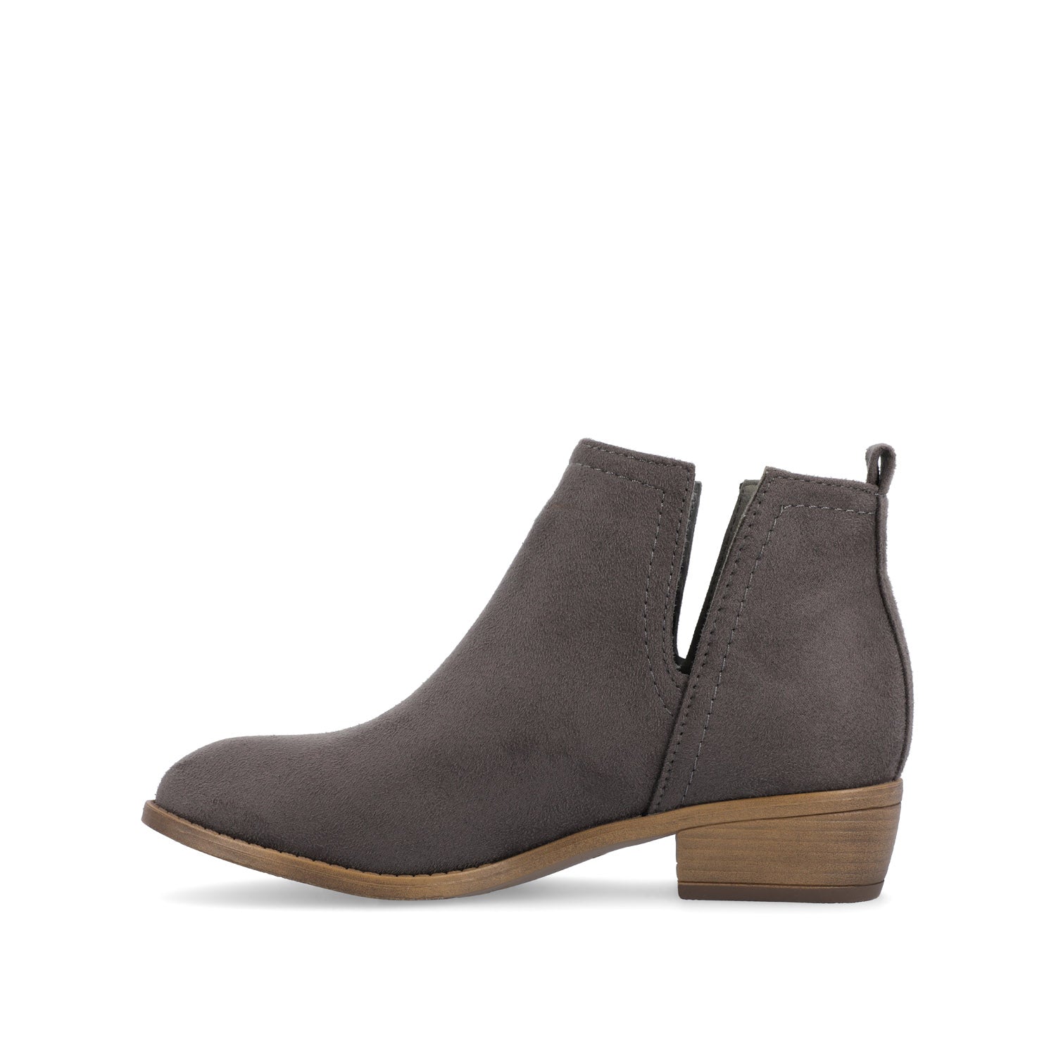 RIMI BLOCK HEELED BOOTIES IN FAUX SUEDE - Grey