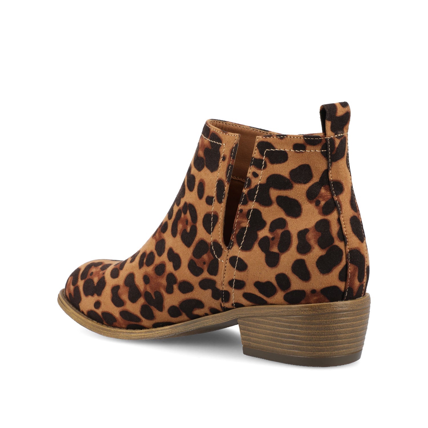 RIMI BLOCK HEELED BOOTIES IN FAUX SUEDE - Leopard