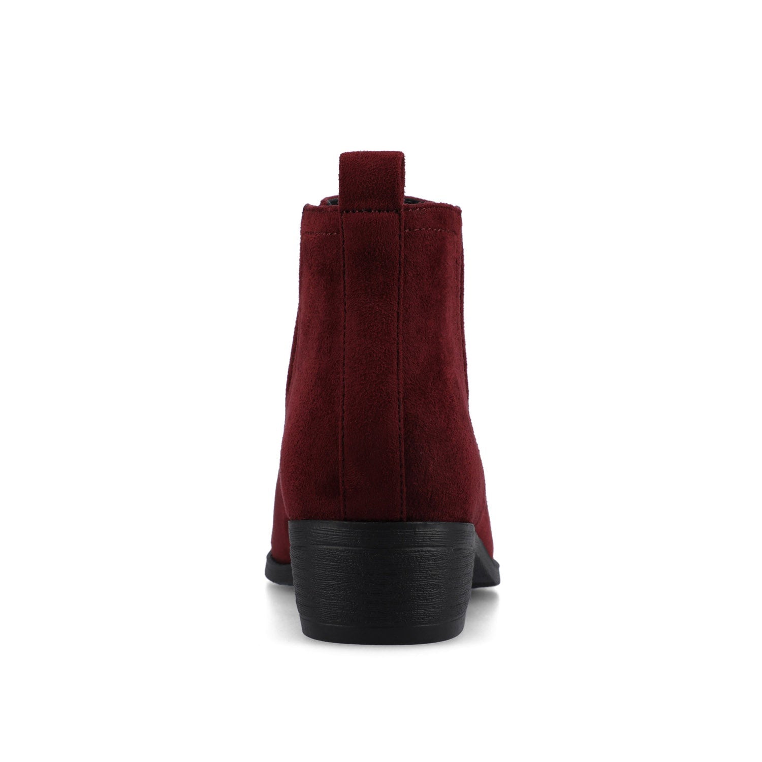 RIMI BLOCK HEELED BOOTIES IN FAUX SUEDE - Oxblood