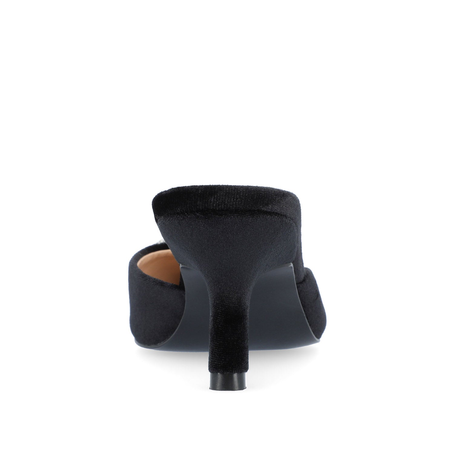 RISHIE KITTEN HEELED MULES IN VELVET - Black