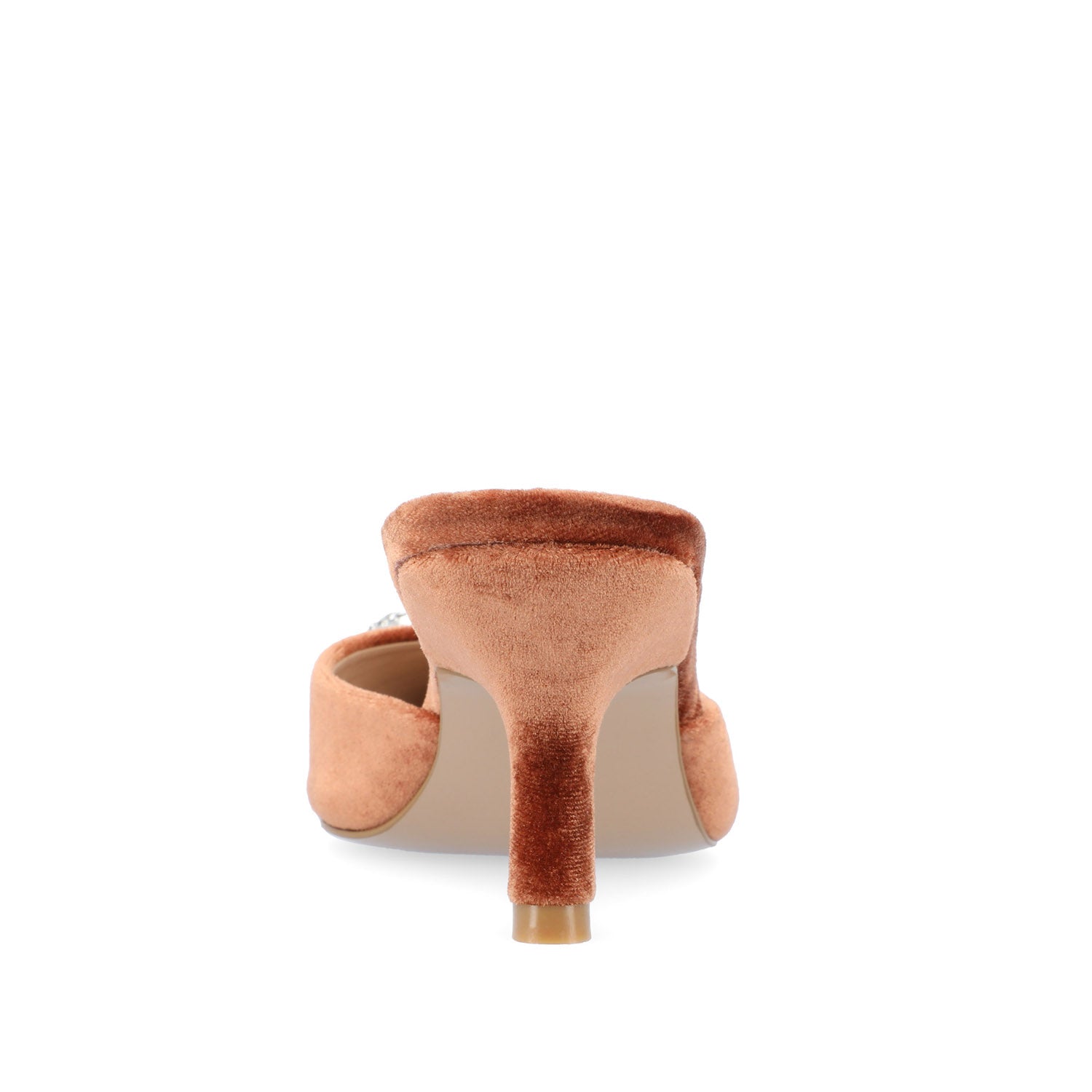 RISHIE KITTEN HEELED MULES IN VELVET - Brown