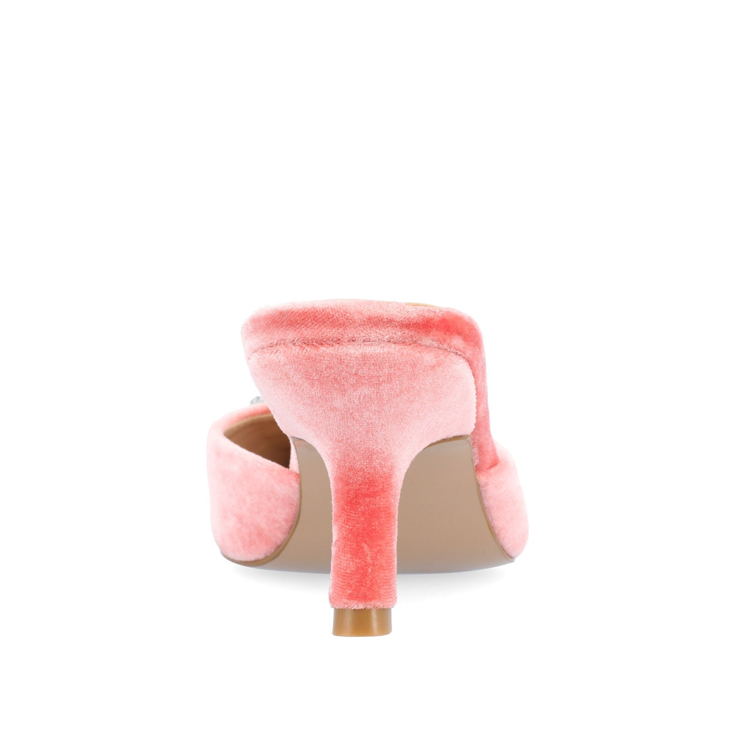 RISHIE KITTEN HEELED MULES IN VELVET - Pink