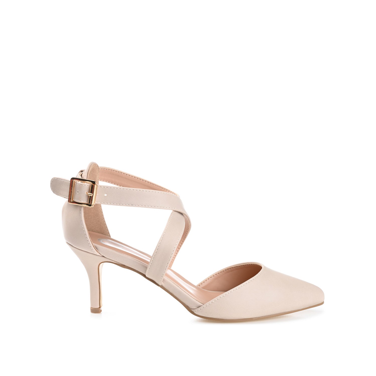 RIVA STILETTO PUMP HEELS IN VEGAN LEATHER - Nude