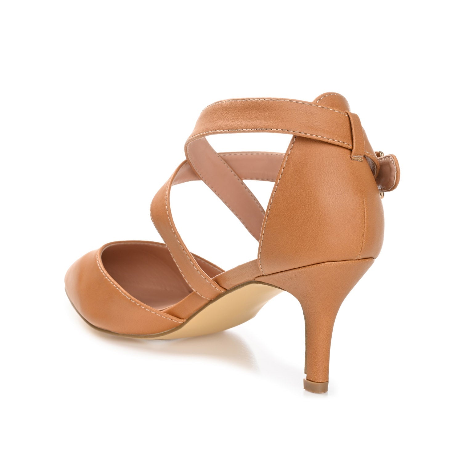 RIVA STILETTO PUMP HEELS IN WIDE - Tan