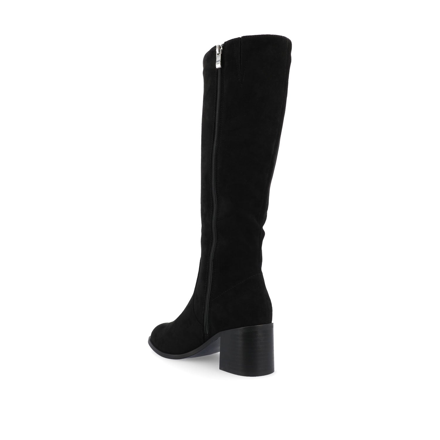 ROMILLY KNEE HIGH BOOTS IN X-WIDE CALF - Black Suede