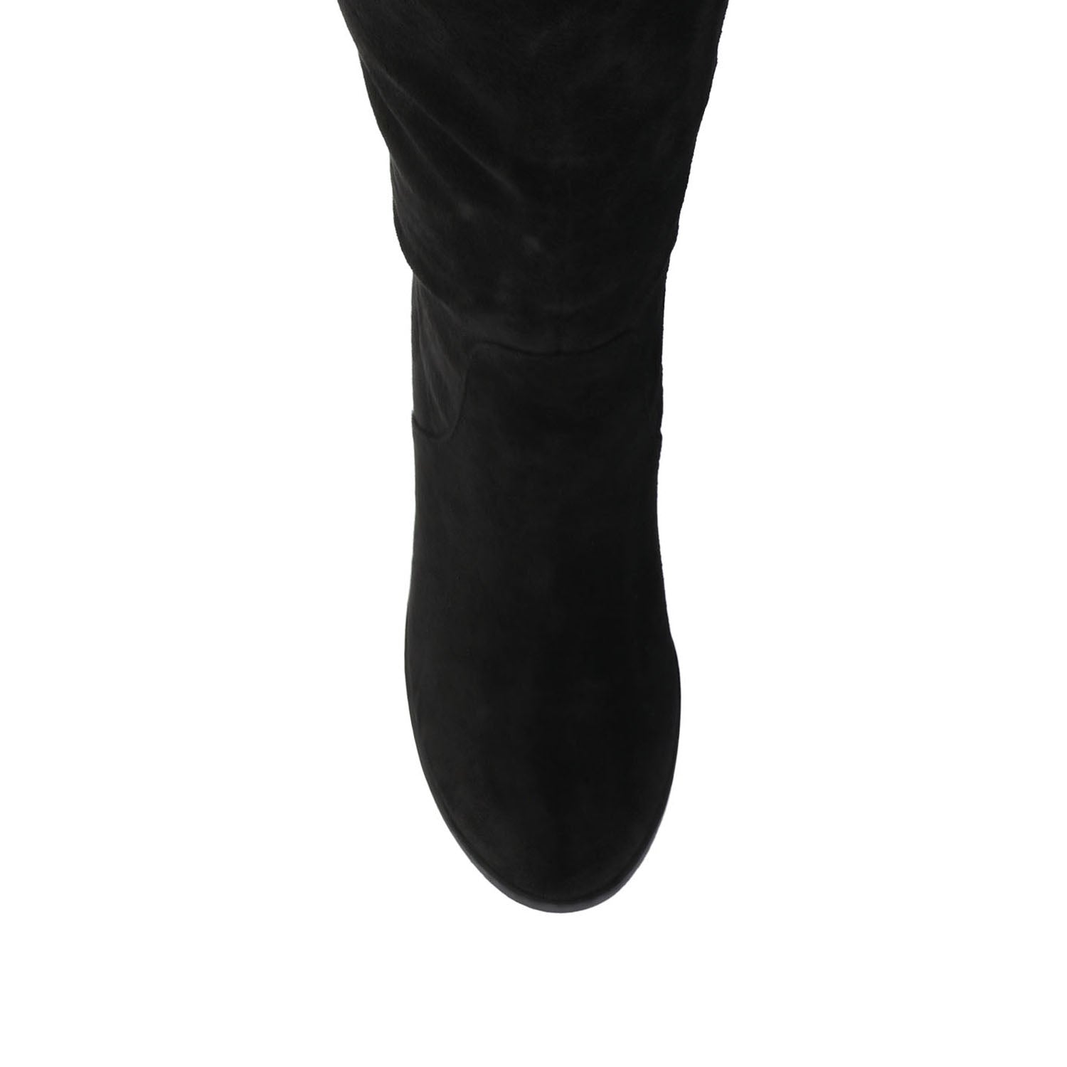 ROMILLY KNEE HIGH BOOTS IN X-WIDE CALF - Black Suede