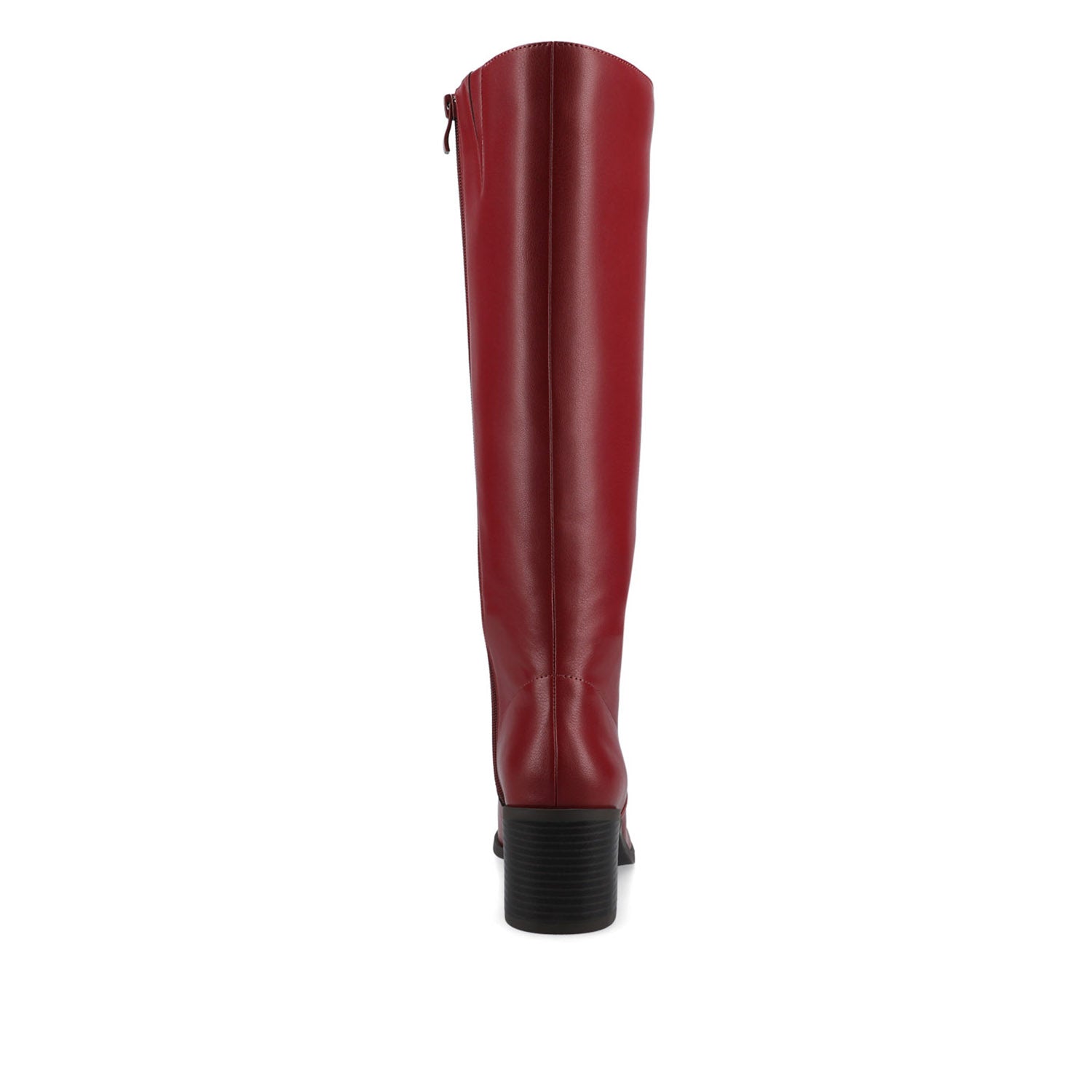 ROMILLY KNEE HIGH BOOTS IN VEGAN LEATHER - Cranberry