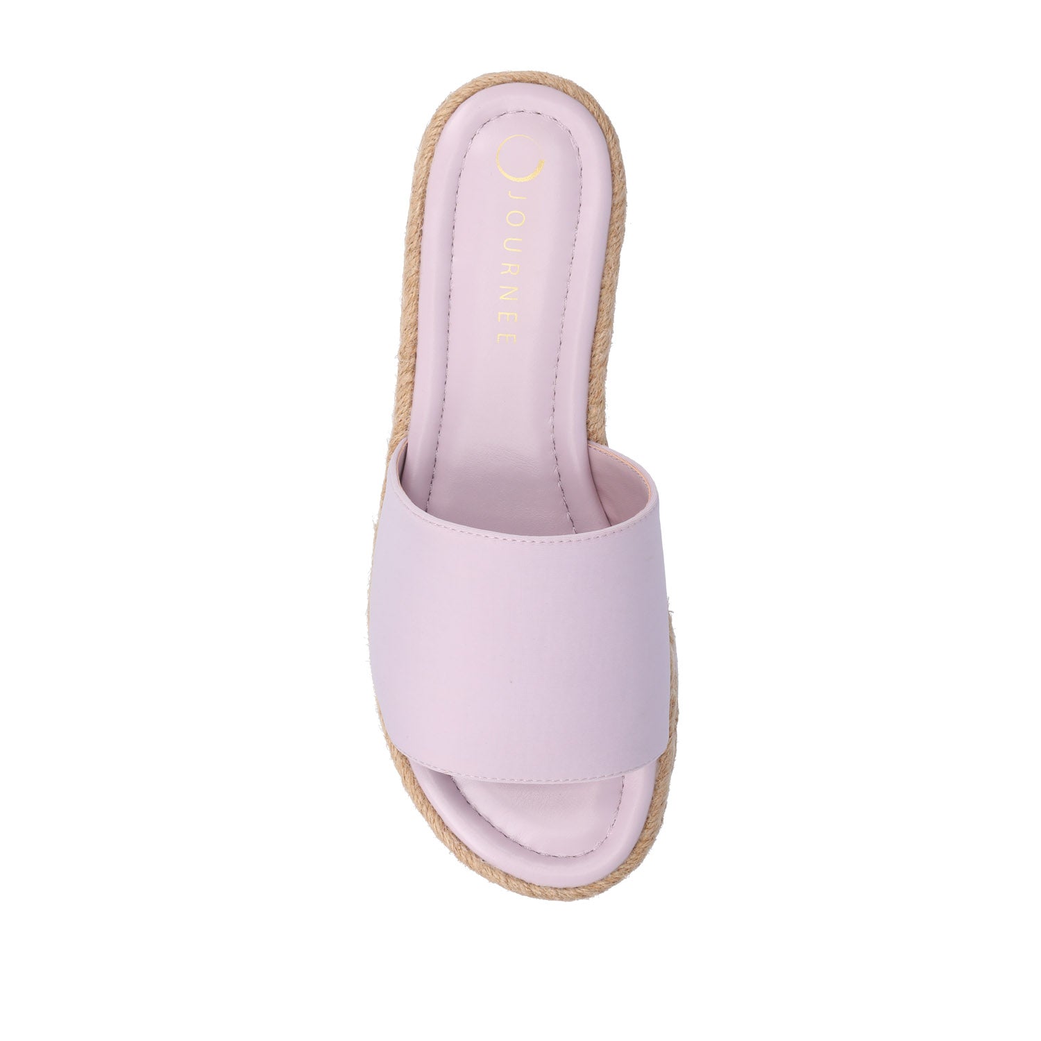 ROSEY ESPADRILLE WEDGE HEELED SLIDE SANDALS IN STATEMENT - Lilac