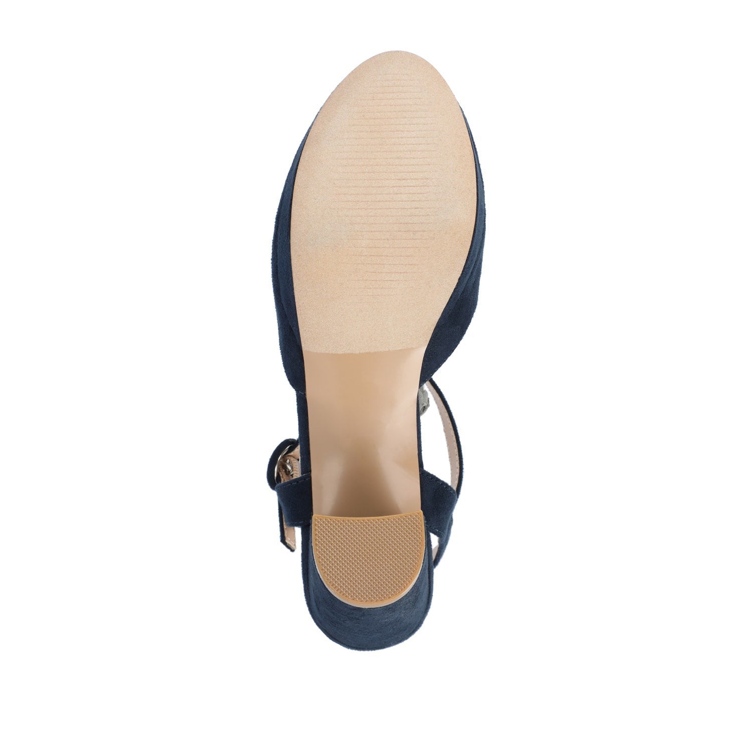 ROSLYNN PLATFORM HEELS IN FAUX SUEDE - Navy Nubuck