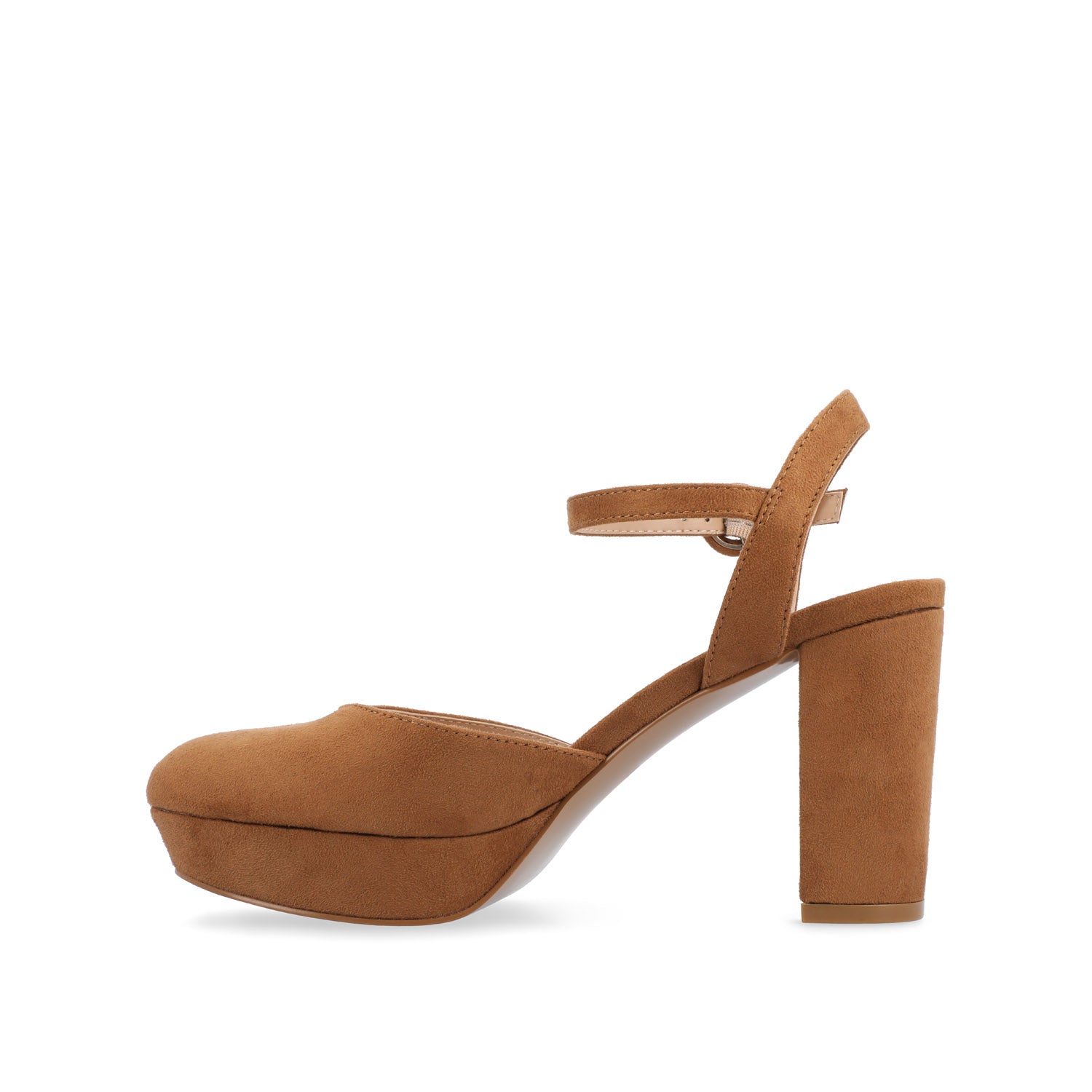 ROSLYNN PLATFORM HEELS IN FAUX SUEDE - Tan