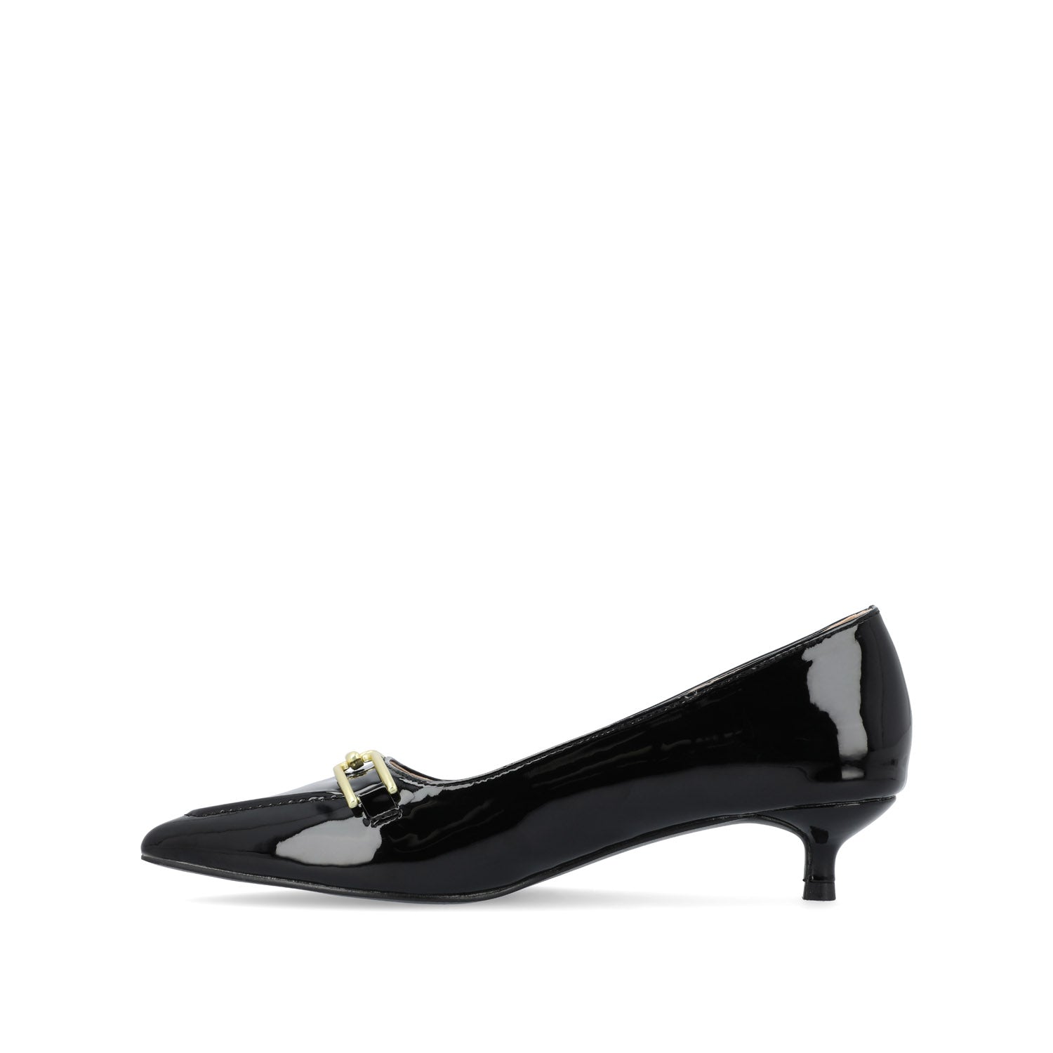RUMI POINTED TOE KITTEN HEELS IN WIDE - Black